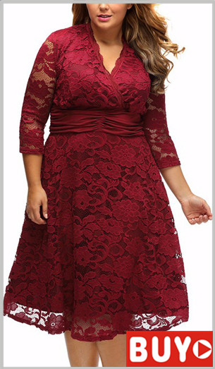 Nemidor-Women-Sexy-Off-The-Shoulder-Lace-Bodycon-Dress-Patchwork-Short-Sleeve-Floral-Plus-Size-Dress-32670366639