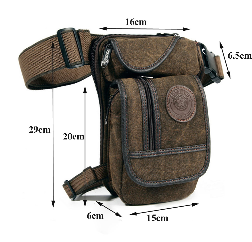 New--Men39s--Canvas-Hip-Belt-Bum-Fanny-Pack-Waist-Thigh-Leg-Drop-Bag-Military--Riding-Motorcycle--Me-32627634802