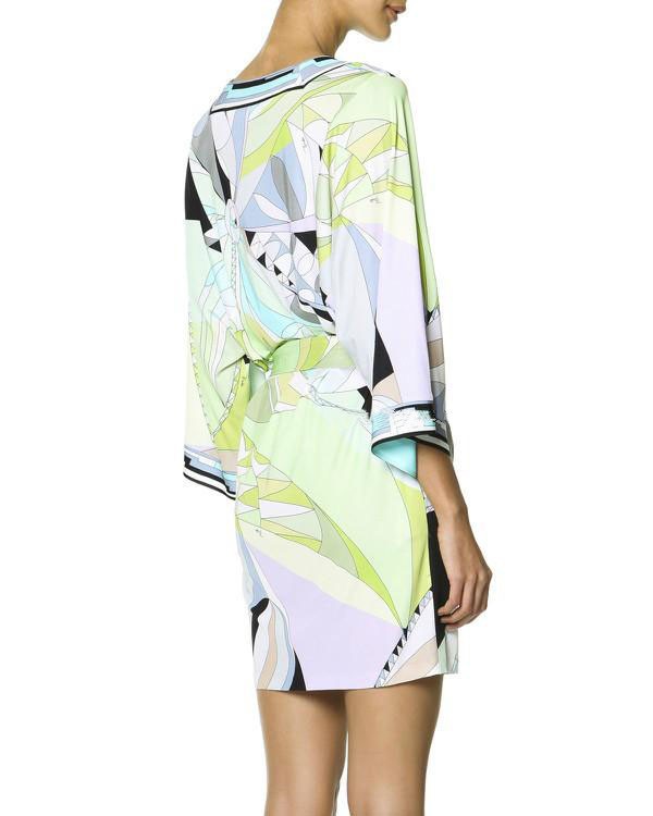 New-2014-Designer-Luxury-Brands-Women39s-V-Neck-Geometric-Print-Plus-Size-XXL-Stretch-Jersey-Silk-Dr-2029843127