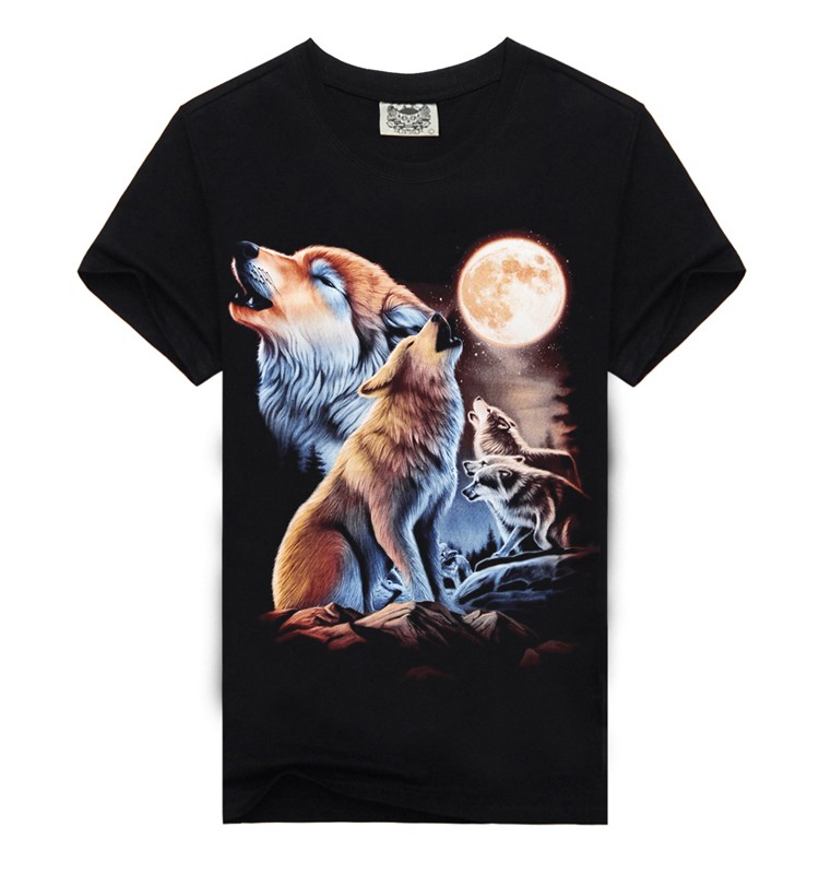 New-2016-Fashion-Europe-Style-Men-T-shirt-Print-Wolf-Short-Sleeved-Casual-Brand-Tops-Tees-Plus-Size--32240291293