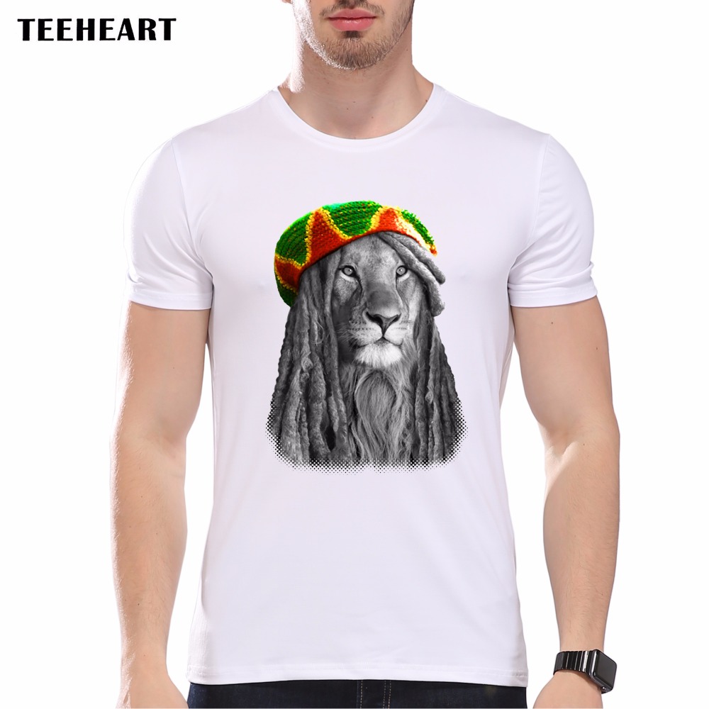 New-2017-Summer-Animal-Special-Fashion-Lion-King-T-Shirt-Men39s-High-Quality-KING-RAGGAE-Tops-Male-H-32676193285