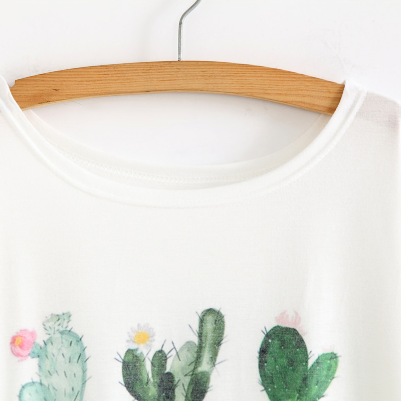 New-2017-Summer-Women-Desert-Cactus-Print-T-Shirts-Cute-Casual-Short-Sleeve-Girl-T-Shirts-O-Neck-Gra-32742231580