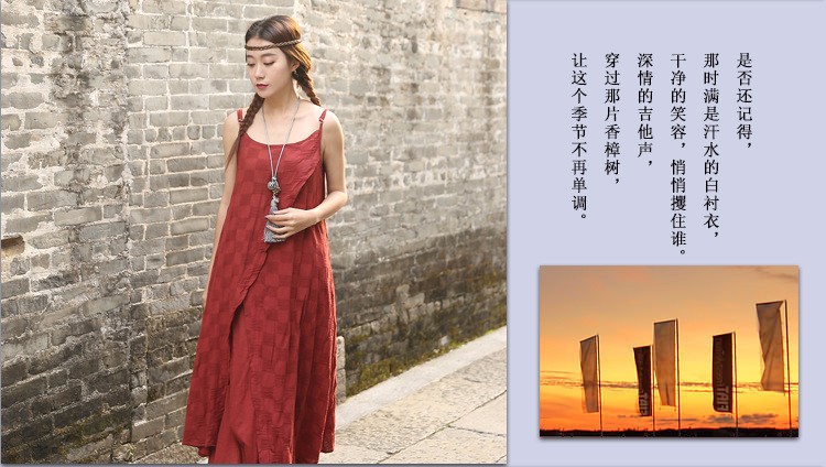 New-2017-summer-cotton-linen-fake-two-piece-loose-strap-dress-Sleeveless-vintage-dresses-for-female--32648919412
