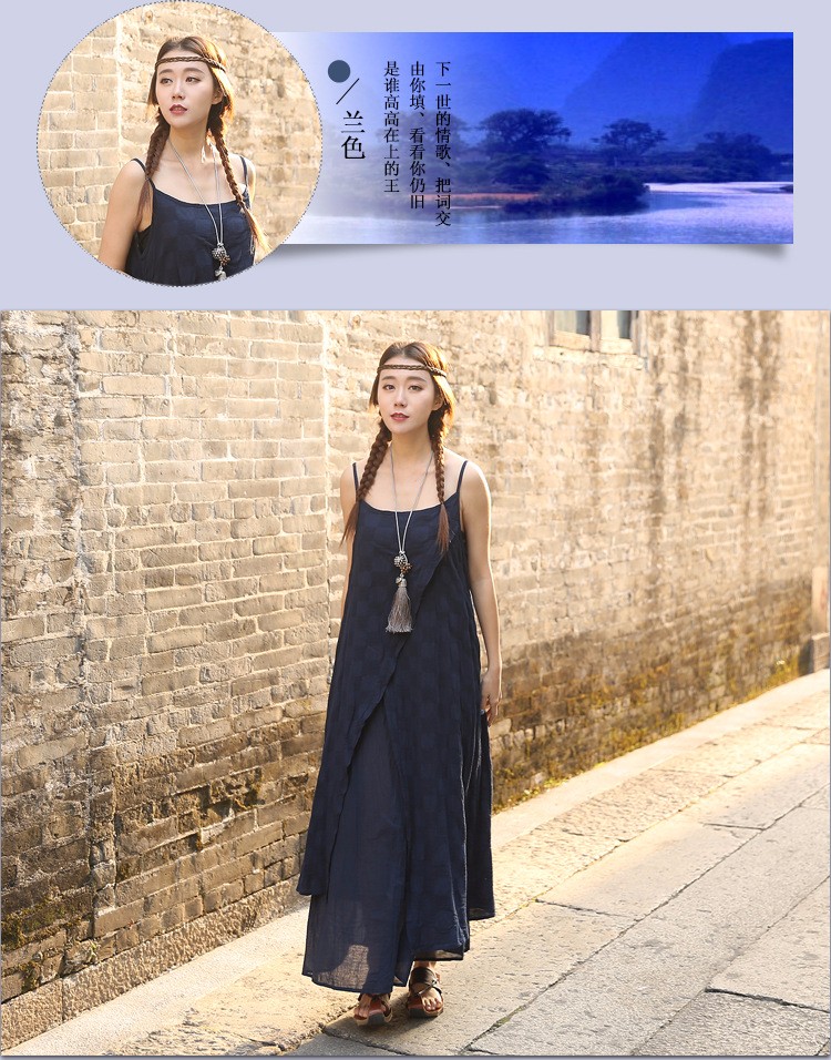 New-2017-summer-cotton-linen-fake-two-piece-loose-strap-dress-Sleeveless-vintage-dresses-for-female--32648919412