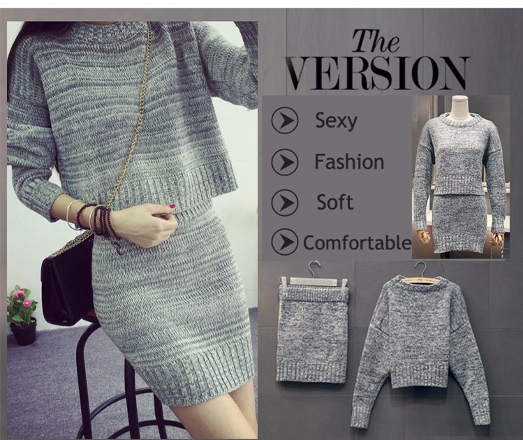 New-Arrival-2-Piece-Set-Wool-Knit-Women-Dress-Autumn-Winter-Party-Dresses-GrayampRed-Sexy-Club-Dress-32578304786