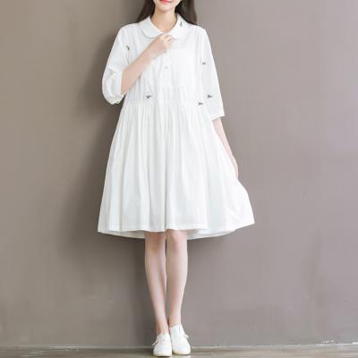 New-Arrival-2016-Fashion-Striped-Long-Sleeve-Comfortable-Cotton-Linen-Loose-Casual-Shirt-Dress-Plus--32652821629
