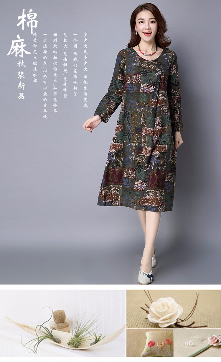 New-Arrival-2017-Autumn-Dresses-Vintage-Casual-Robe-Long-Sleeve-O-Neck-Printed-Dress-Loose-Cotton-Li-32723900955