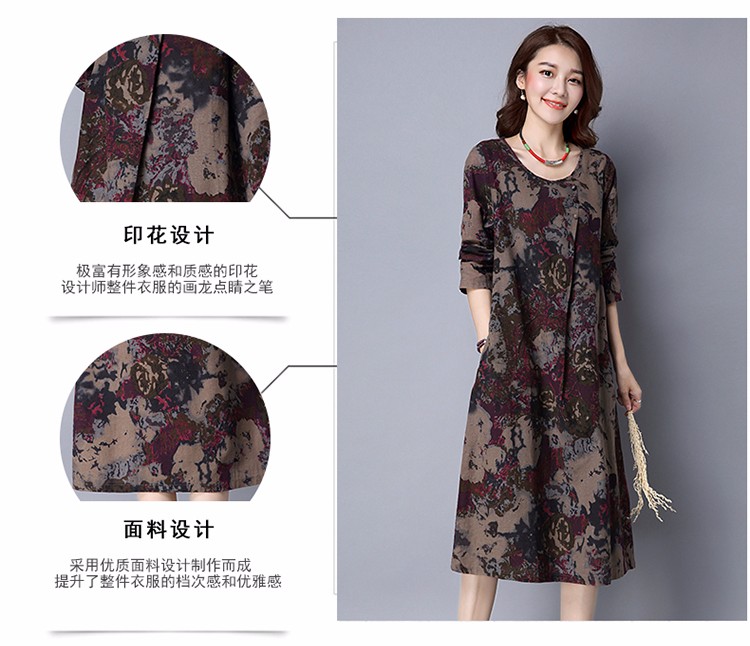 New-Arrival-2017-Autumn-Dresses-Vintage-Casual-Robe-Long-Sleeve-O-Neck-Printed-Dress-Loose-Cotton-Li-32723900955