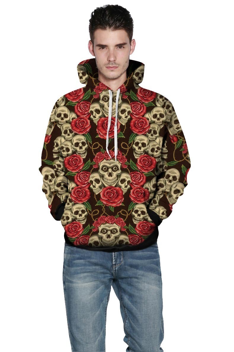 New-Autumn-Winter-Fashion-Menwomen-Hooded-Hoodies-Print-Roses-Flowers-Skulls-3d-Sweatshirt-With-Cap--32733366437