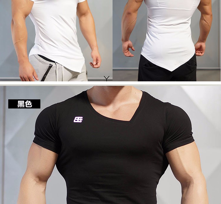 New-Design-Male-Novelty-Men-T-shirt-Fashion-The-milk-silk-Oblique-v-neck-Hip-Hop-T-shirt-Men-Casual--32789375137