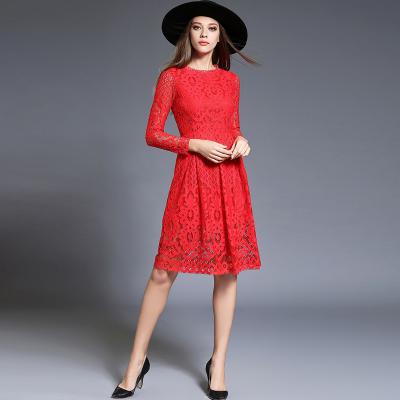 New-Europe-2016-Autumn-Winter-Women39s-Slim-Houndstooth-Wool-Dresses-Femme-Casual-Sashes-Clothing-Wo-32728403780