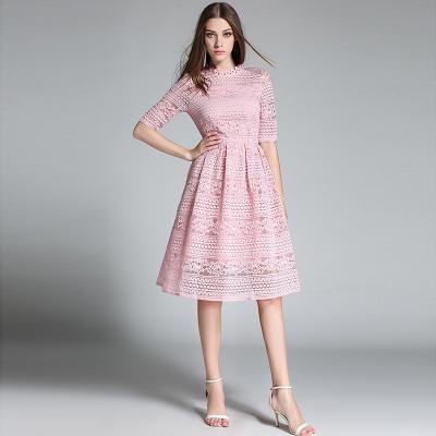 New-Europe-2016-Autumn-Winter-Women39s-Slim-Houndstooth-Wool-Dresses-Femme-Casual-Sashes-Clothing-Wo-32728403780