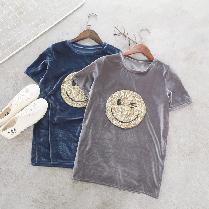 New-Fashion-2017-Spring-Summer-Cute-Smile-Pattern-Velvet-T-Shirt-Women-Tops-Short-Sleeve-Loose-Overs-32795794624