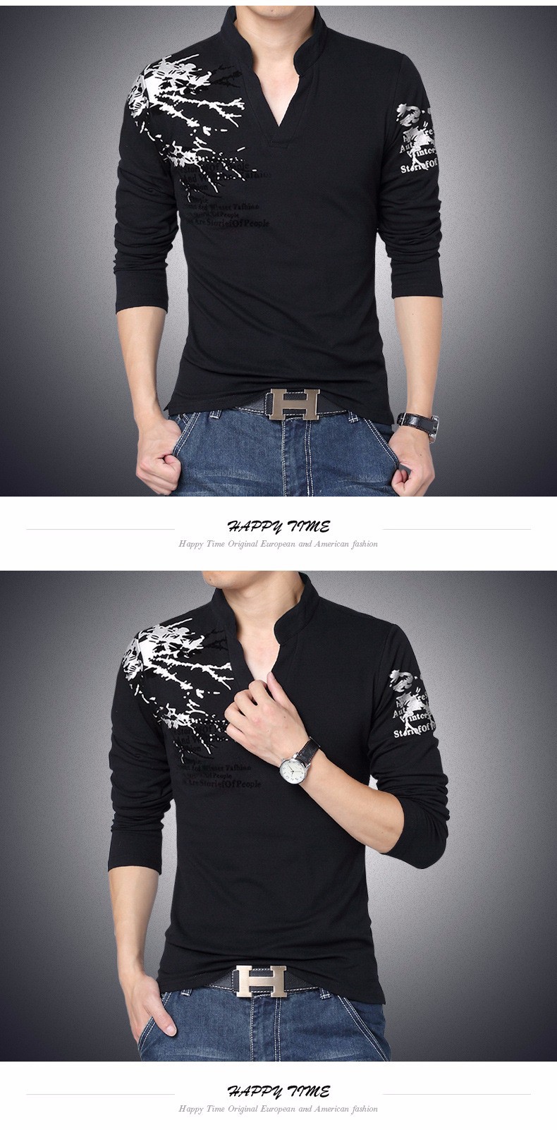 New-Fashion-Brand-Trend-Print-Slim-Fit-Long-Sleeve-T-Shirt-Men-Tee-V-Neck-Casual-Men-T-Shirt-Cotton--32431437908