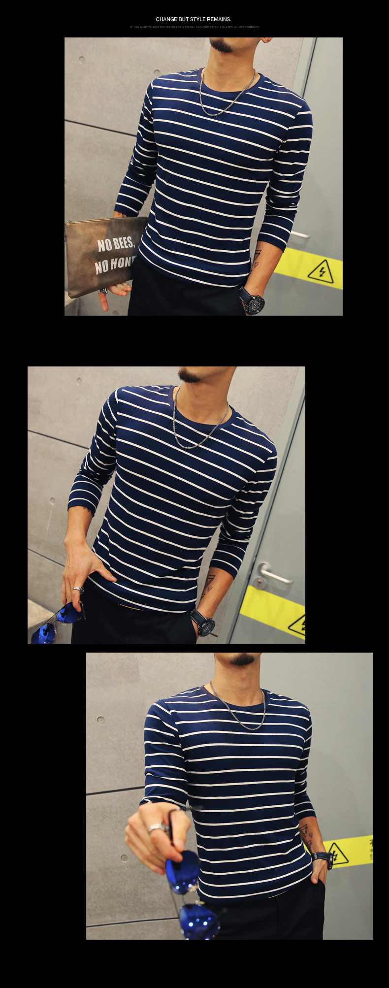 New-Fashion-Men39s-Striped-T-Shirt-Casual-Slim-Fit-Long-Sleeve-T-Shirt-Men-Cotton-Undershirt-Top-Tee-32803083511