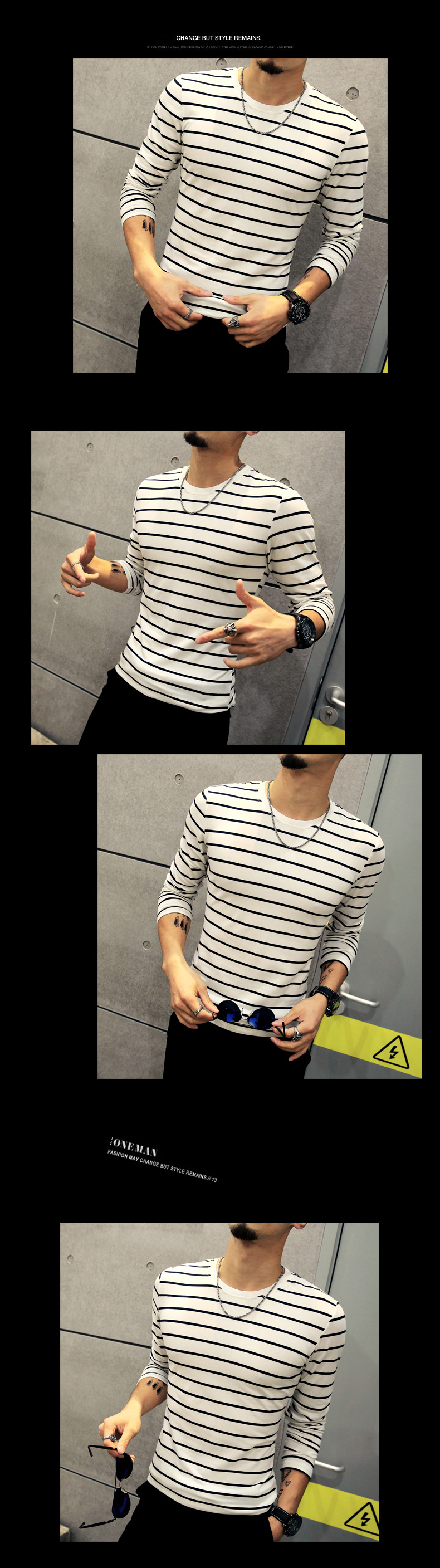 New-Fashion-Men39s-Striped-T-Shirt-Casual-Slim-Fit-Long-Sleeve-T-Shirt-Men-Cotton-Undershirt-Top-Tee-32803083511