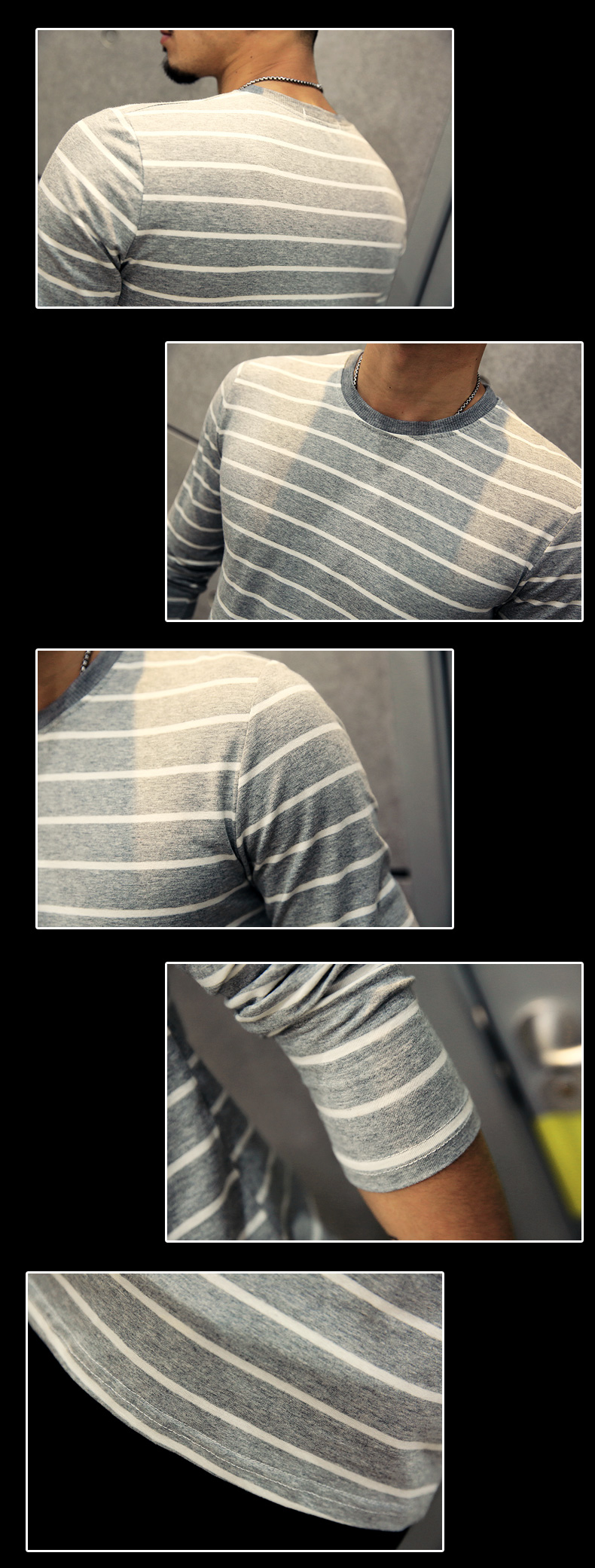 New-Fashion-Men39s-Striped-T-Shirt-Casual-Slim-Fit-Long-Sleeve-T-Shirt-Men-Cotton-Undershirt-Top-Tee-32803083511