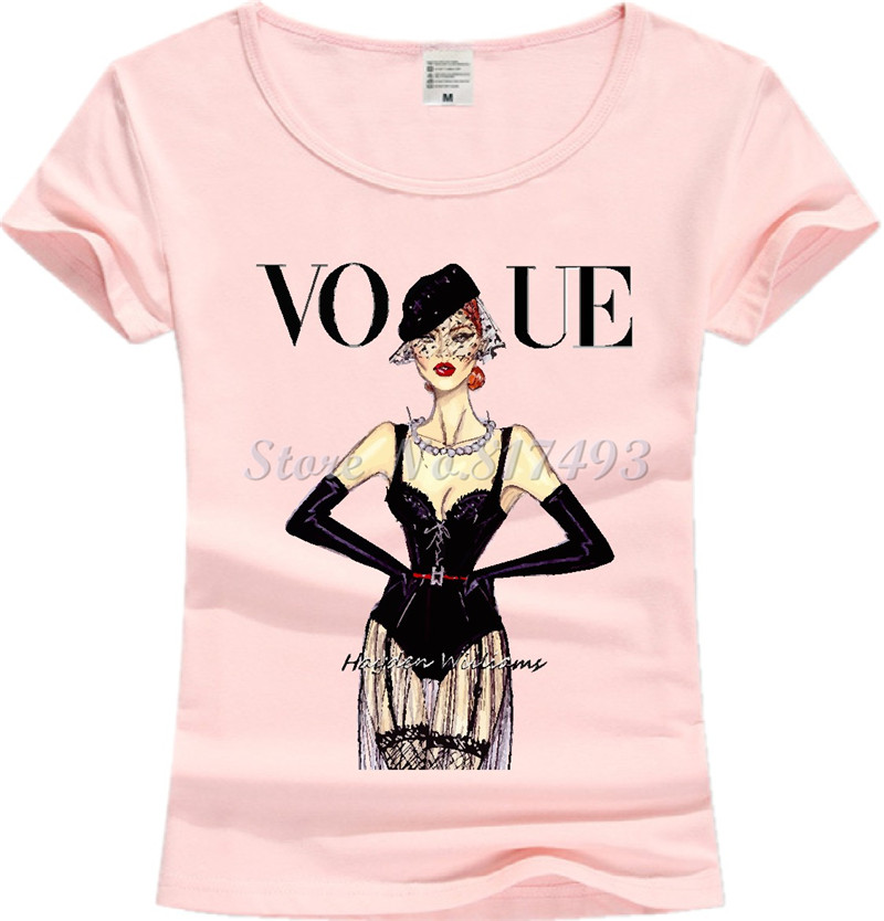 New-Fashion-Vintage-Vogue-Print-T-shirt-Women-2017-Cotton-Short-Sleeve-O-Neck-Tops-Female-Tees-Shirt-32761581542