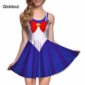 New-Hot-Sexy-Women-Casual-Dress39-RAVEN-REVERSIBLE-SKATER-DRESS---LIMITED-Pleated-Drop-Ship-S119-107-1908337259