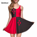 New-Hot-Sexy-Women-Casual-Dress39-RAVEN-REVERSIBLE-SKATER-DRESS---LIMITED-Pleated-Drop-Ship-S119-107-1908337259