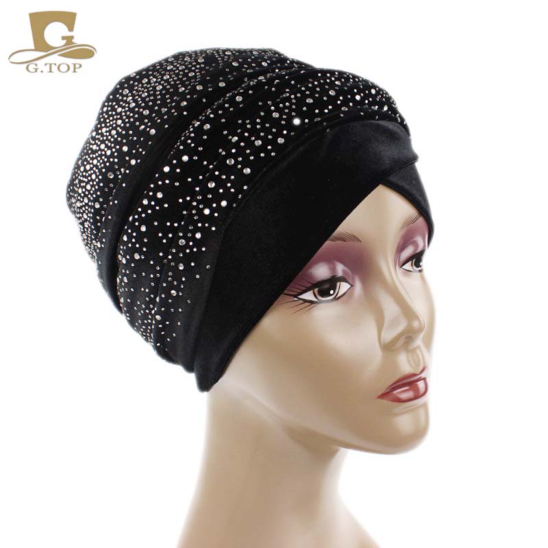 New-Luxury-Women-Velvet-Turban-Headband-Diamante-Studded--Extra-Long-Velvet-Turban-Head-Wraps-Hijab--32795741954