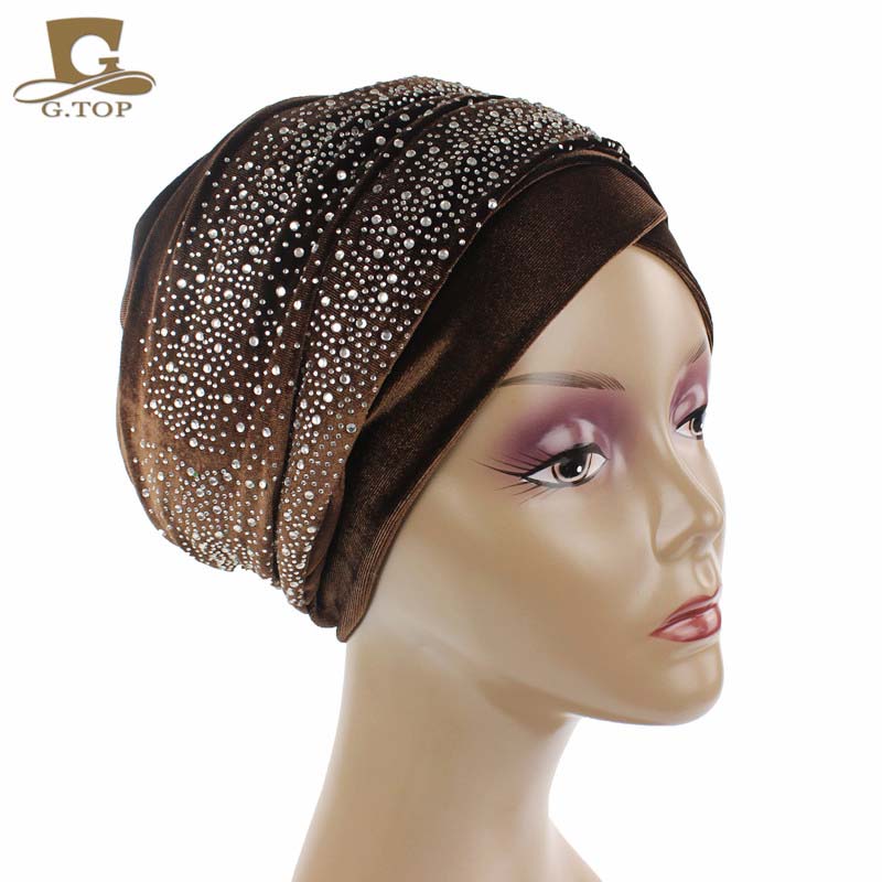 New-Luxury-Women-Velvet-Turban-Headband-Diamante-Studded--Extra-Long-Velvet-Turban-Head-Wraps-Hijab--32795741954