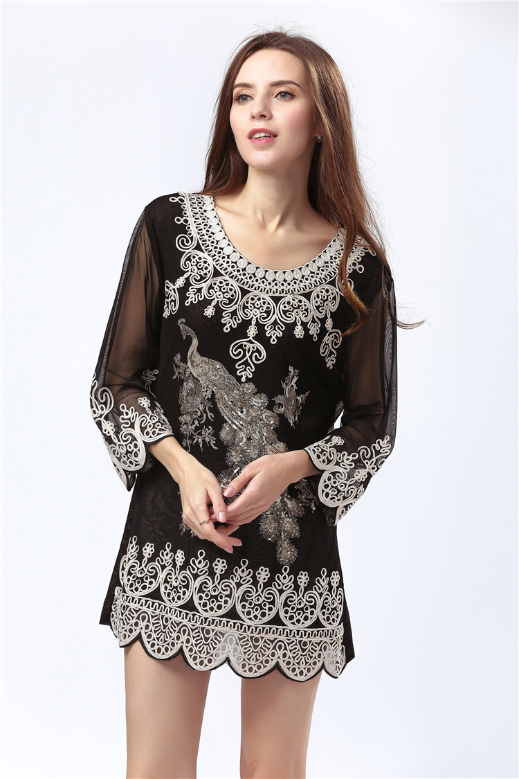 New-OEM-Factory-Sale-Women-Summer-Autumn-Vintage-Retro-Rope-Embroidery-Heart-Paisley-Sequined-Peacoc-32695797023