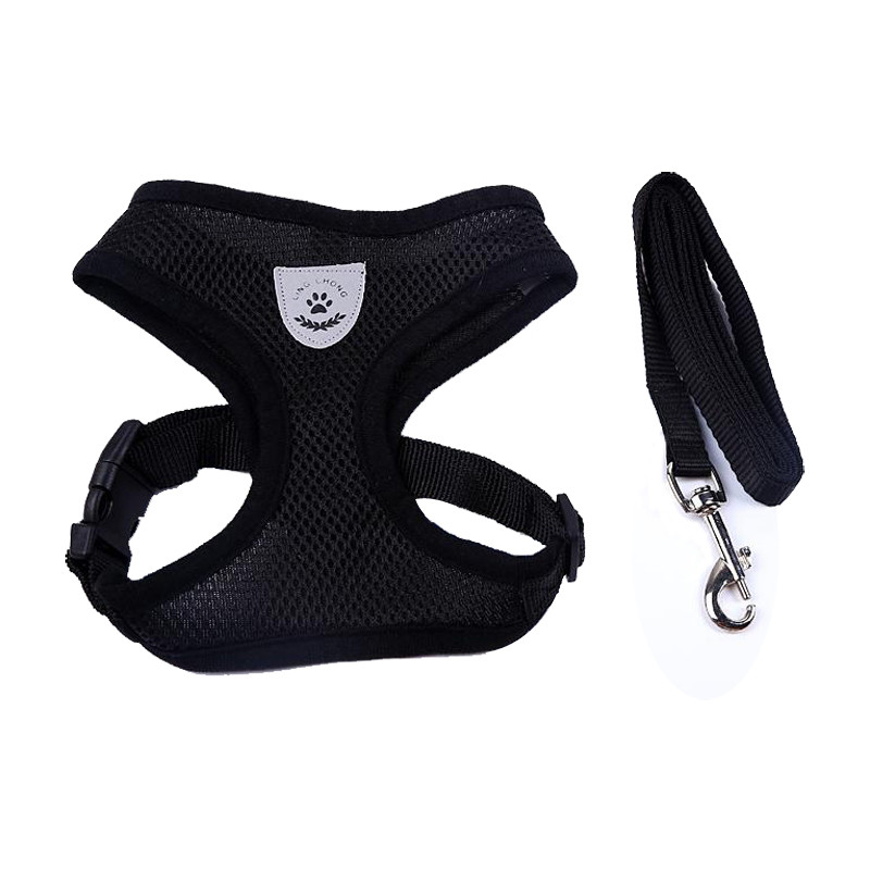 New-Soft-Breathable-Air-Nylon-Mesh-Puppy-Dog-Pet-Cat-Harness-and-Leash-Set-32498273465
