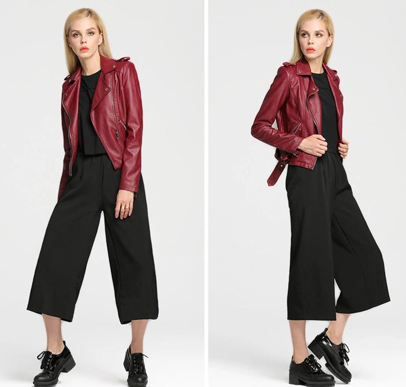 New-Spring-Fashion-Faux-Leather-Oblique-Zipper-Jacket--Turn-down-Collar--Long-Sleeves-Women39s--Popu-32790199673