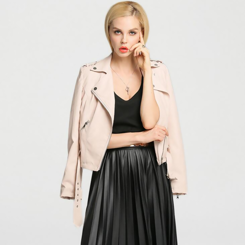 New-Spring-Fashion-Faux-Leather-Oblique-Zipper-Jacket--Turn-down-Collar--Long-Sleeves-Women39s--Popu-32790199673