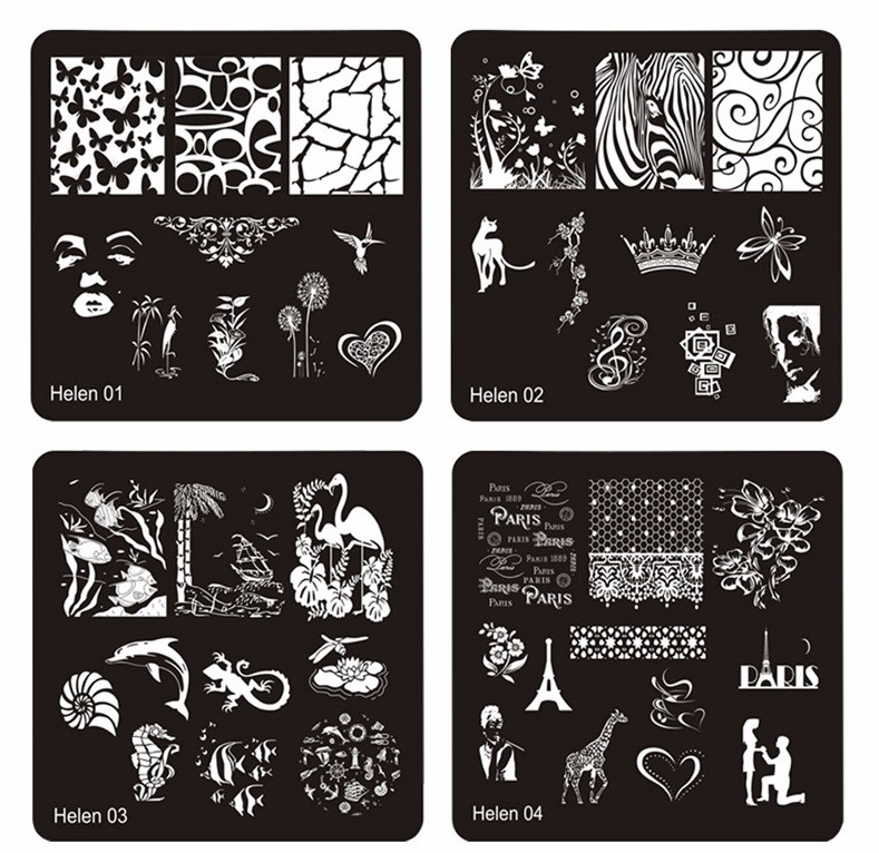 New-Square-20-Styles-Nail-Art-Stamp-Stamping-Plate-6cm-Polish-Design-Print-Manicure-Nail-Template-Ch-32723963821
