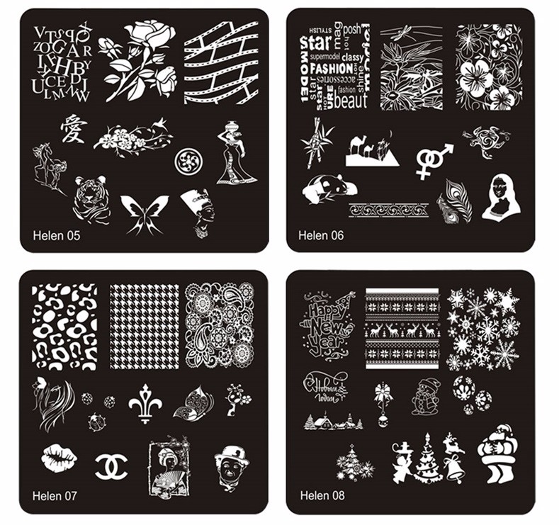 New-Square-20-Styles-Nail-Art-Stamp-Stamping-Plate-6cm-Polish-Design-Print-Manicure-Nail-Template-Ch-32723963821