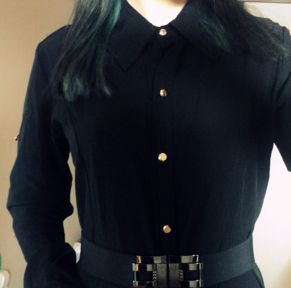 New-Style-Slim-Floor-Length-Button-Long-Dress-Women-Spring-Autumn-Long-Sleeve-Fashion-Brief-Black-Dr-32302051789