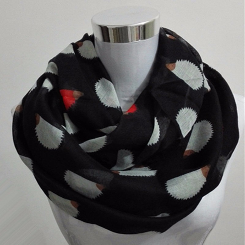 New-Women-Ladies-Fashion-Viscose-Cotton-Hedgehog-Print-infinity-scarf-Fashion-Animal-Scarves-Shawl-W-32514682778