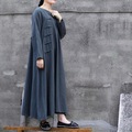 New-Women-Linen-Raglan-Short-Sleeve-Dress-Literary-2018-Summer-V-Neck-Single-Breasted-Cardigan-Robe--32349419061