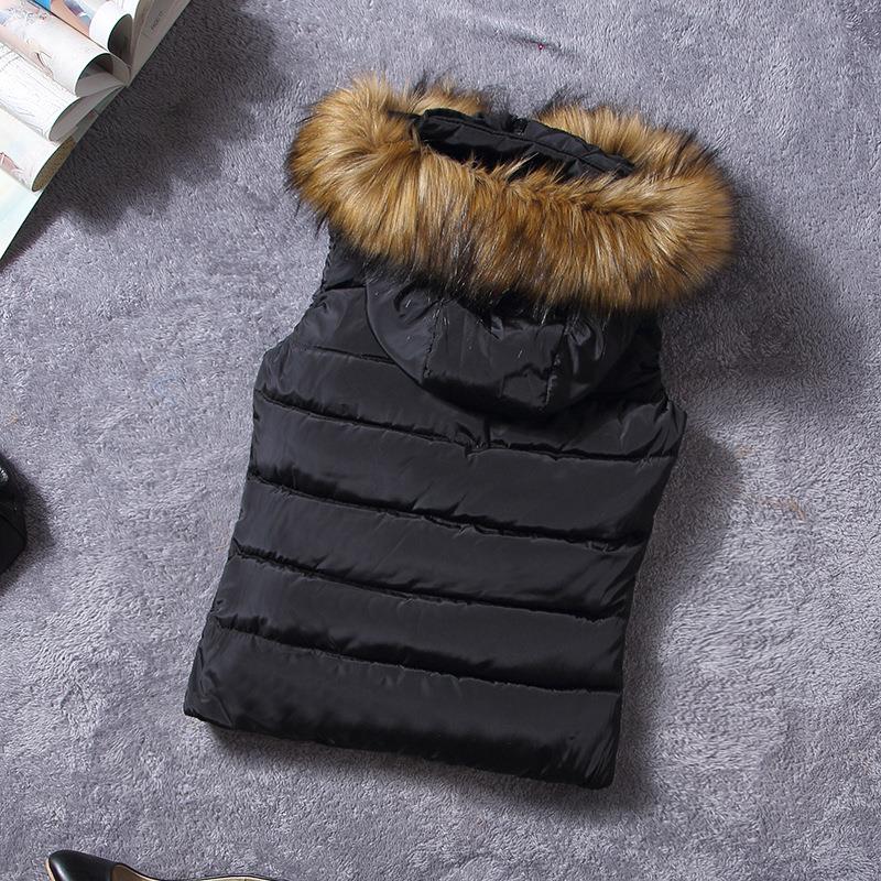 New-for-winter-fur-collar-vest-down-Joker-cotton-hooded-vest-women39s-vestidos-waistcoat-32438769051