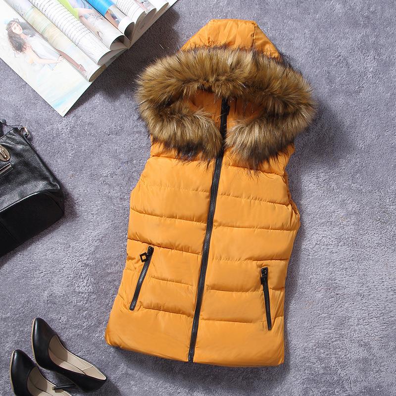 New-for-winter-fur-collar-vest-down-Joker-cotton-hooded-vest-women39s-vestidos-waistcoat-32438769051