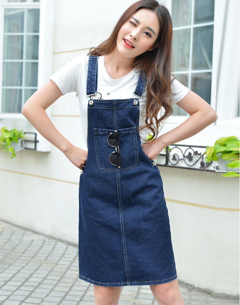 New-stylish-denim-sundress-dress-summer-female-solid-color-adjustable-straps-32694885619