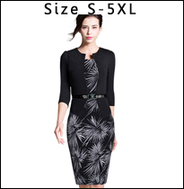 Nice-forever-Brief-Lady-Elegant-Twist-Neck-Knee-length-Work-Office-Slim-Casual-Pencil-Sheath-Bodycon-32687577147