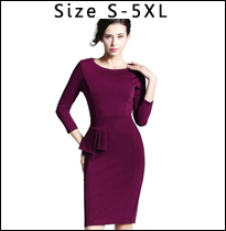 Nice-forever-Brief-Lady-Elegant-Twist-Neck-Knee-length-Work-Office-Slim-Casual-Pencil-Sheath-Bodycon-32687577147