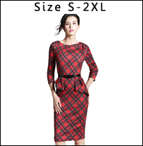 Nice-forever-Brief-Lady-Elegant-Twist-Neck-Knee-length-Work-Office-Slim-Casual-Pencil-Sheath-Bodycon-32687577147