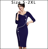 Nice-forever-Brief-Lady-Elegant-Twist-Neck-Knee-length-Work-Office-Slim-Casual-Pencil-Sheath-Bodycon-32687577147