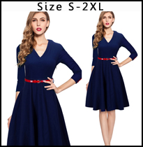 Nice-forever-Casual-Work-Vintage-dress-Office-Lady-Solid-Square-Neck-V-Back-34-Sleeve-Grid-Sheath-Sl-32518872461