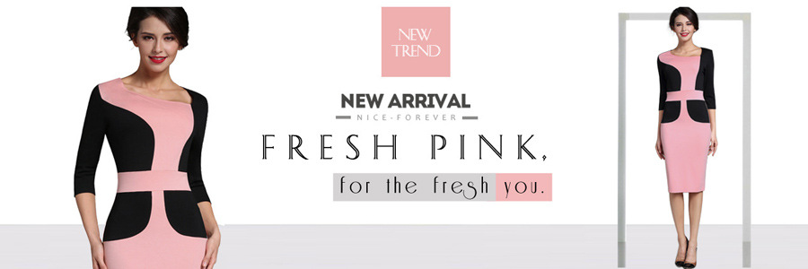 Nice-forever-Elegant-Autumn-Work-Patchwork-Sheath-Vintage-Women-Gorgeous-OL-Style-V-neck-Knee-Length-32516547764