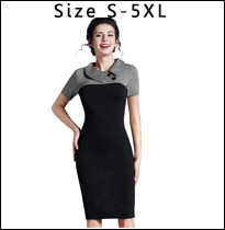 Nice-forever-Elegant-Lady-Grid-Stylish-Casual-Work-Half-Sleeve-Mature-V-Neck-Bodycon-Slim-Women-Offi-32713232921