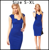 Nice-forever-Grid-Fashion-Patchwork-Women-Formal-Work-Business-bodycon-Peplum-Business-Small-V-Neck--32631486890