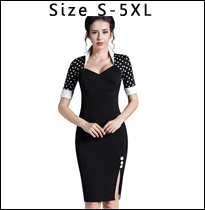 Nice-forever-Patchwork-Short-Sleeve-women-Elegant-Illusion-office-dresses-Bodycon-Business-Pencil-su-32279562768