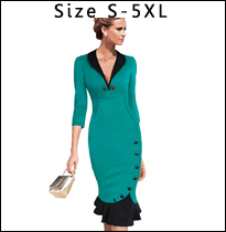 Nice-forever-Plus-Size-elegant-Solid-Dress-Women-summer-business-Pinup-Wear-To-Work-Shift-Buttons-Tu-1818140722