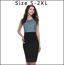 Nice-forever-Polka-Dots-Elegant-Women-Patchwork-Buttons-Square-Neck-Sheath-Dress-business-Wear-to-Wo-32315292676