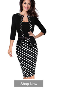 Nice-forever-Spring-Work-Dress-Patchwork-Round-Neck-34-Sleeve-Business-Fashion-Sheath-Bodycon-Female-32469960590